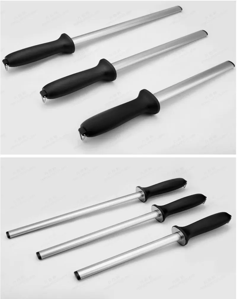 diamond)1pcs 8/10/12 inch sharpening rod kitchen knife sharpener sharpening steel diamond edge grind