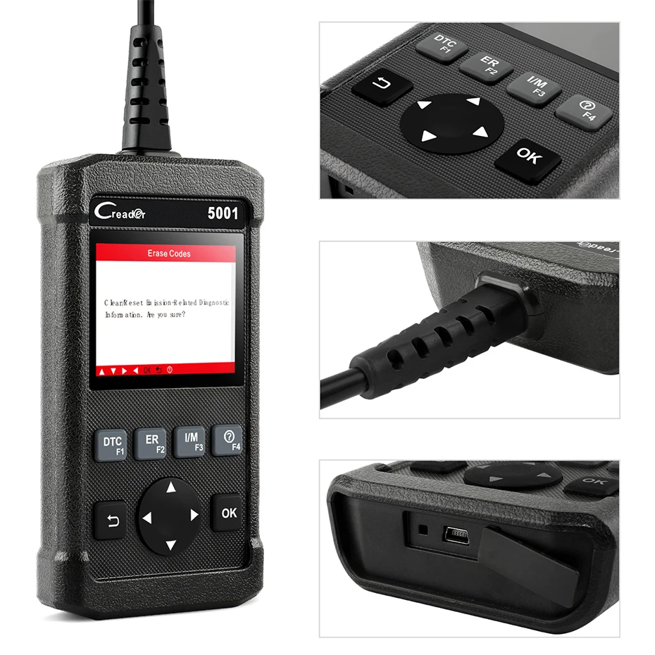 LAUNCH CR5001 OBD2 автомобильный сканер полный OBDII считыватель кода двигателя инструмент для диагностического сканирования автомобиля многоязычный бесплатный сканер обновления