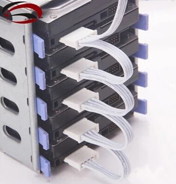 100 шт./лот жесткий диск SATA кабель питания 4Pin IDE Molex до 5 x адаптер сплиттер 18AWG белый