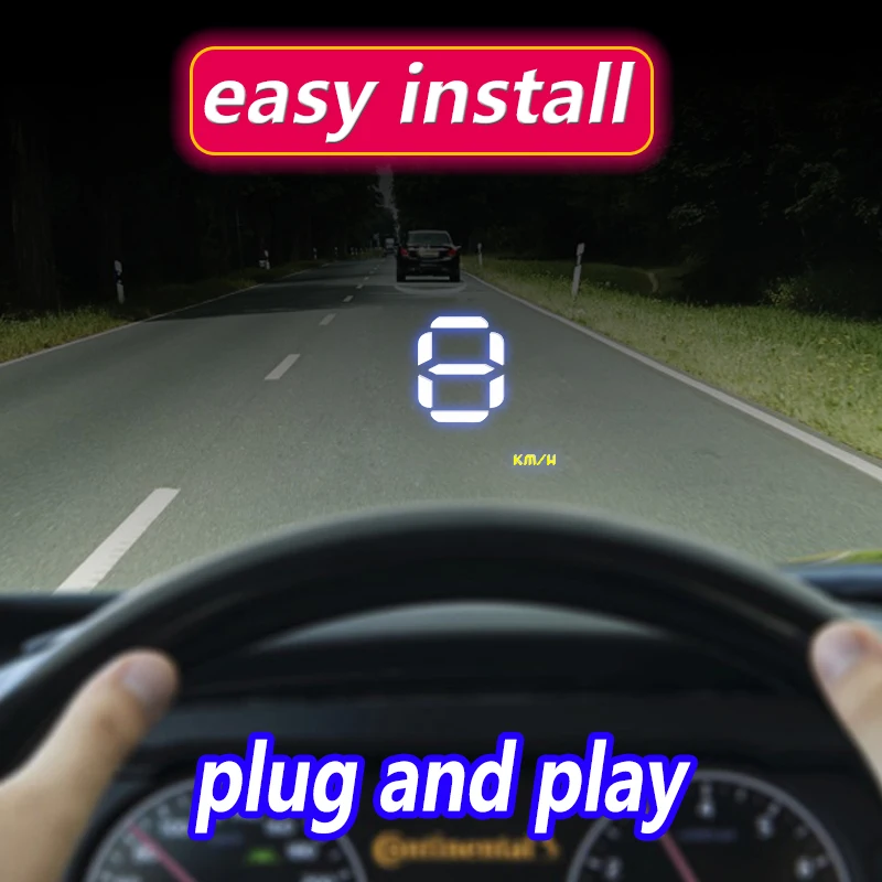 Автомобильный проектор A1000 HUD цифровой измеритель скорости с GPS