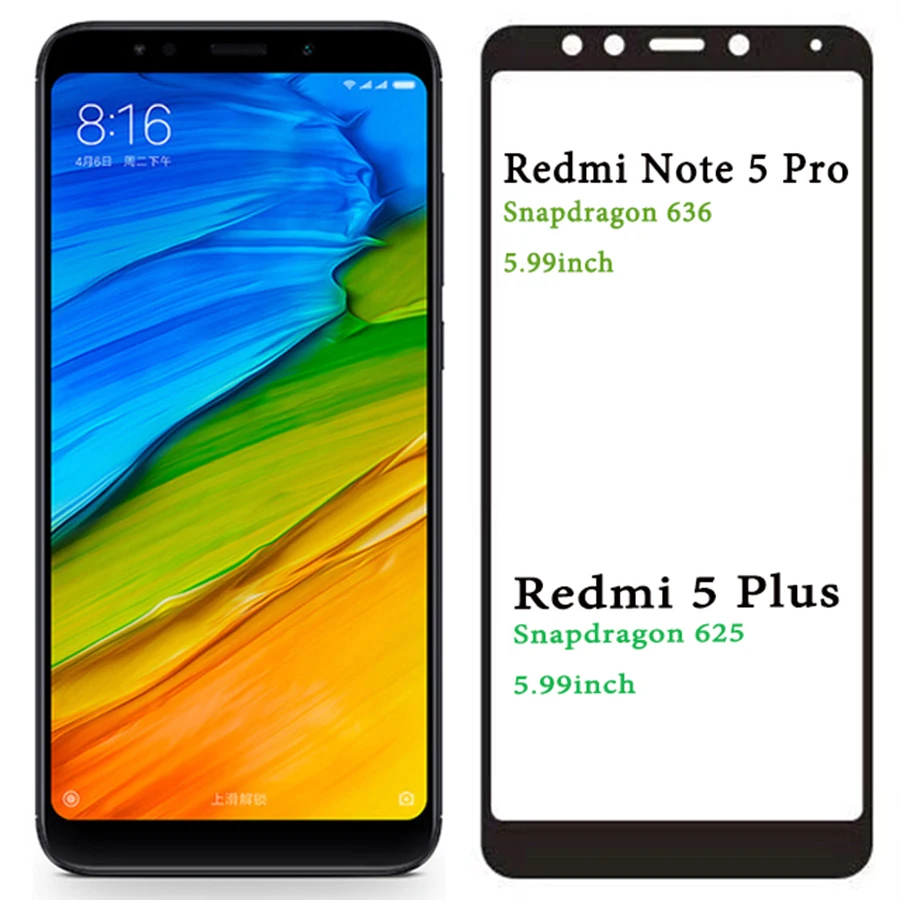Закаленное стекло для Xiaomi Redmi Note 5 PRO note5 prime Plus global 99 дюймов полный дисплей дизайн