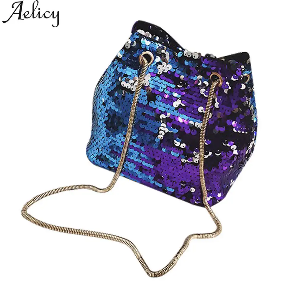 Роскошная женская сумка Aelicy с блестками модный мессенджер на плечо