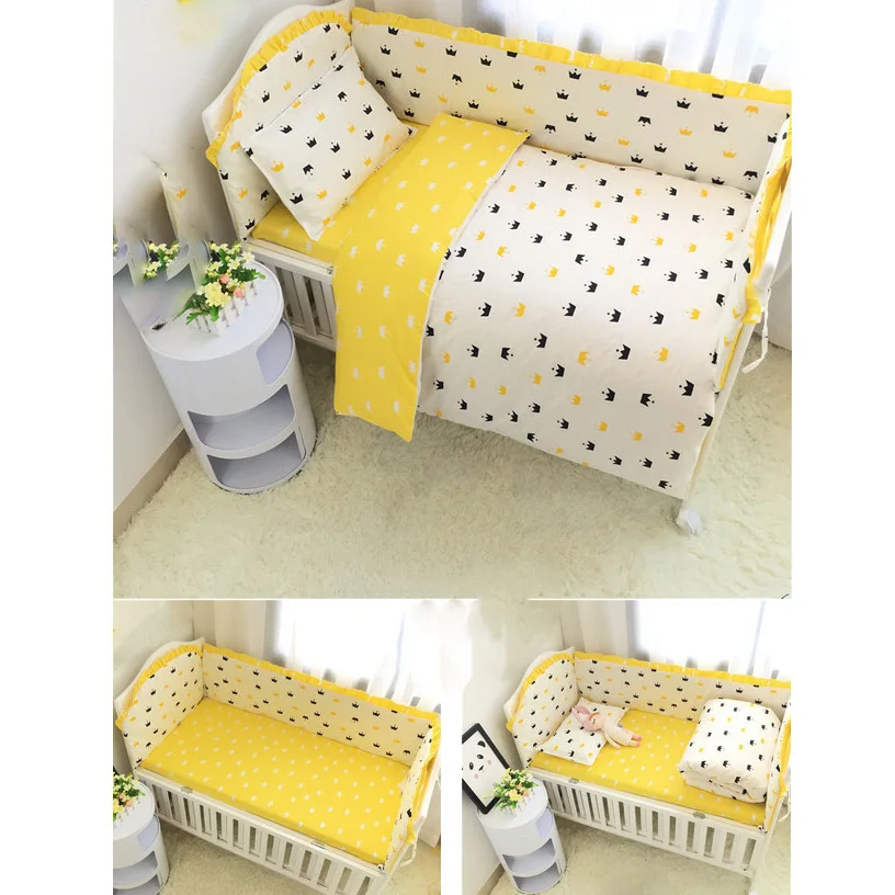 Комплект хлопкового постельного белья из 7 предметов 100% хлопок для детской