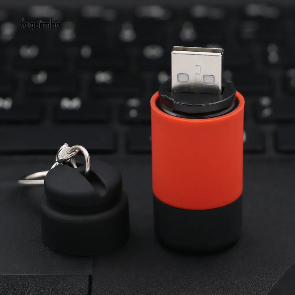 Coquimbo супер мини 0,3 Вт Светодиодный светильник-вспышка USB ультра яркий Перезаряжаемый Карманный Брелок светильник многоцветный USB светодиодный фонарь светильник
