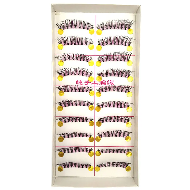 10 пар Модные накладные ресницы для сценивечерние макияжа цветные черные розовые