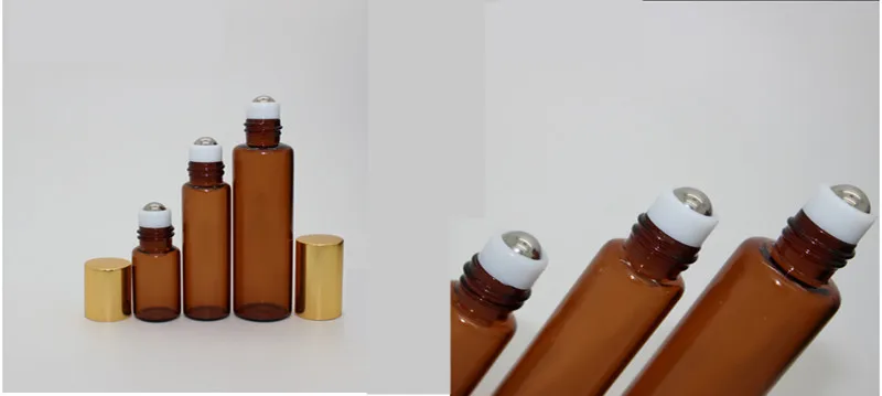 3 мл 5 10 пустые эфирные масла роликовые шариковые бутылочки янтарные стеклянные