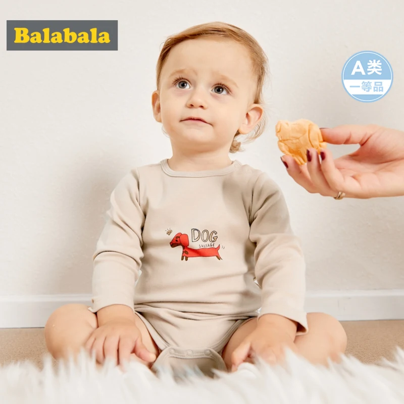 Balabala/хлопковый комплект из 2 предметов для малышей боди с графическим рисунком и
