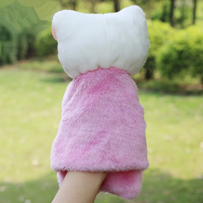 Мультяшный Кот плюшевая ручная кукла Hello Kity розовая Милая кошка игрушки для детей
