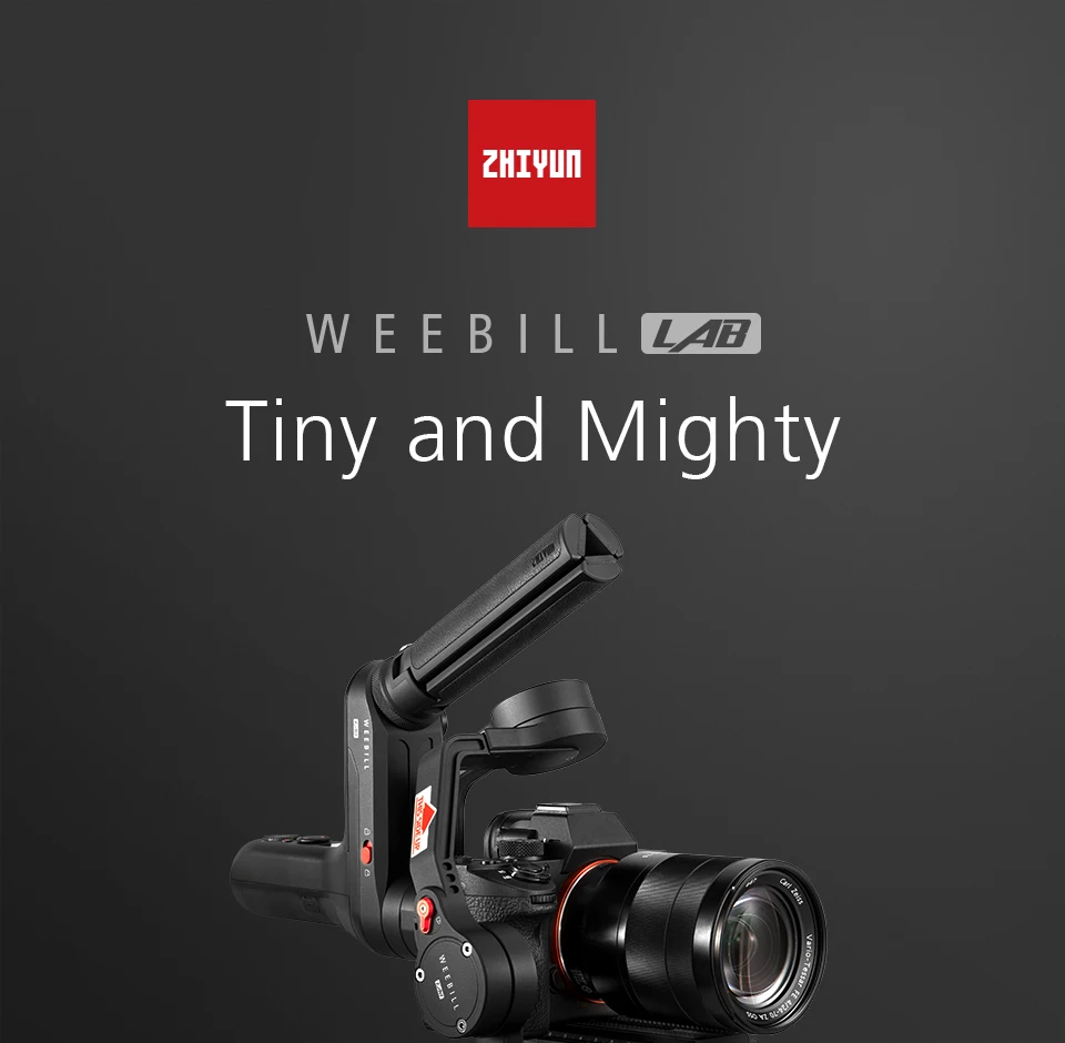 ZHIYUN weebill лаборатории 3-осевой изображение трансм Камера Стабилизатор Для беззеркальных Камера OLED Дисплей портативный монопод с шарнирным замком