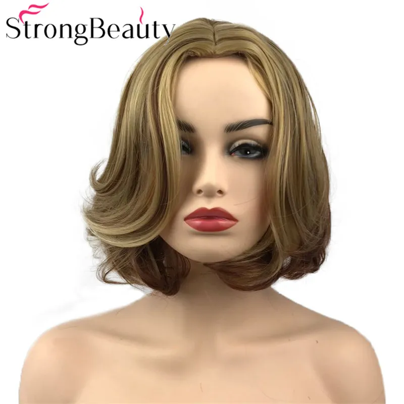 StrongBeauty короткие парики тела волнистый синтетический парик женщин леди Hiar