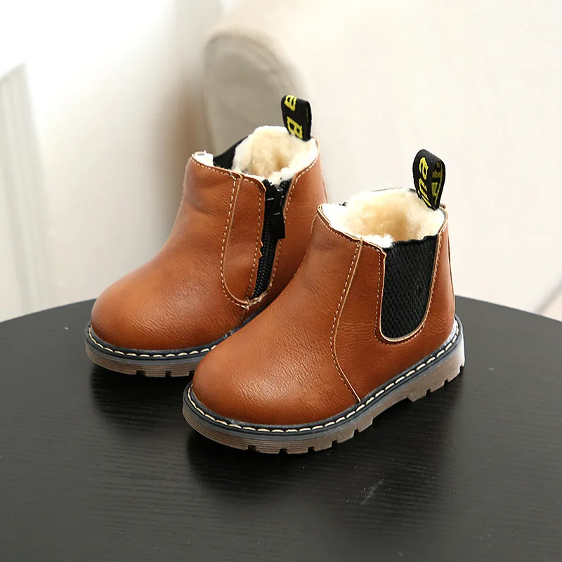 18a-395-orange JUSTSL/весенне-зимние кроссовки для мальчиков и девочек; Детские Ботинки martin для мальчиков и девочек; кожаные ботинки ручной работы; детская обувь для малышей - Цвет: 18a-395-orange