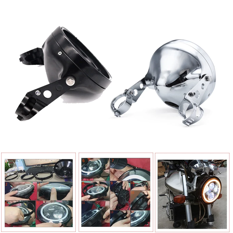 Аксессуары для мотоциклов WZJOO светодиодная передняя фара 7 дюймов наружная