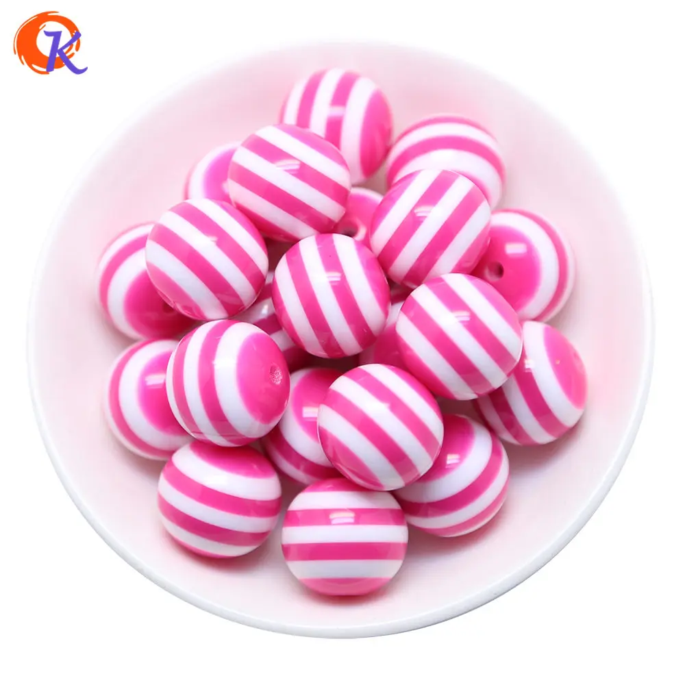 18 Hot Pink Выберите цвет, 20 мм, 100 шт./лот, модные бисерные ювелирные изделия, массивные полимерные полоски, бусины для детей, массивное ожерелье ручной работы, изготовление ювелирных изделий - Цвет: 18 Hot Pink