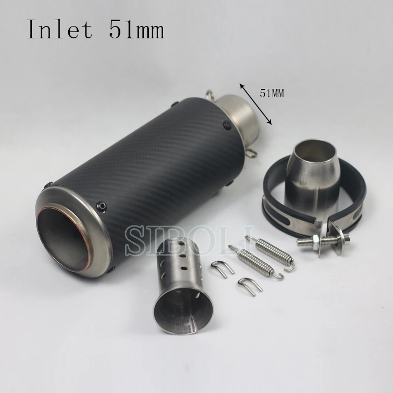 Универсальный Гоночный выхлопной глушитель GP для мотоцикла 51 мм 60