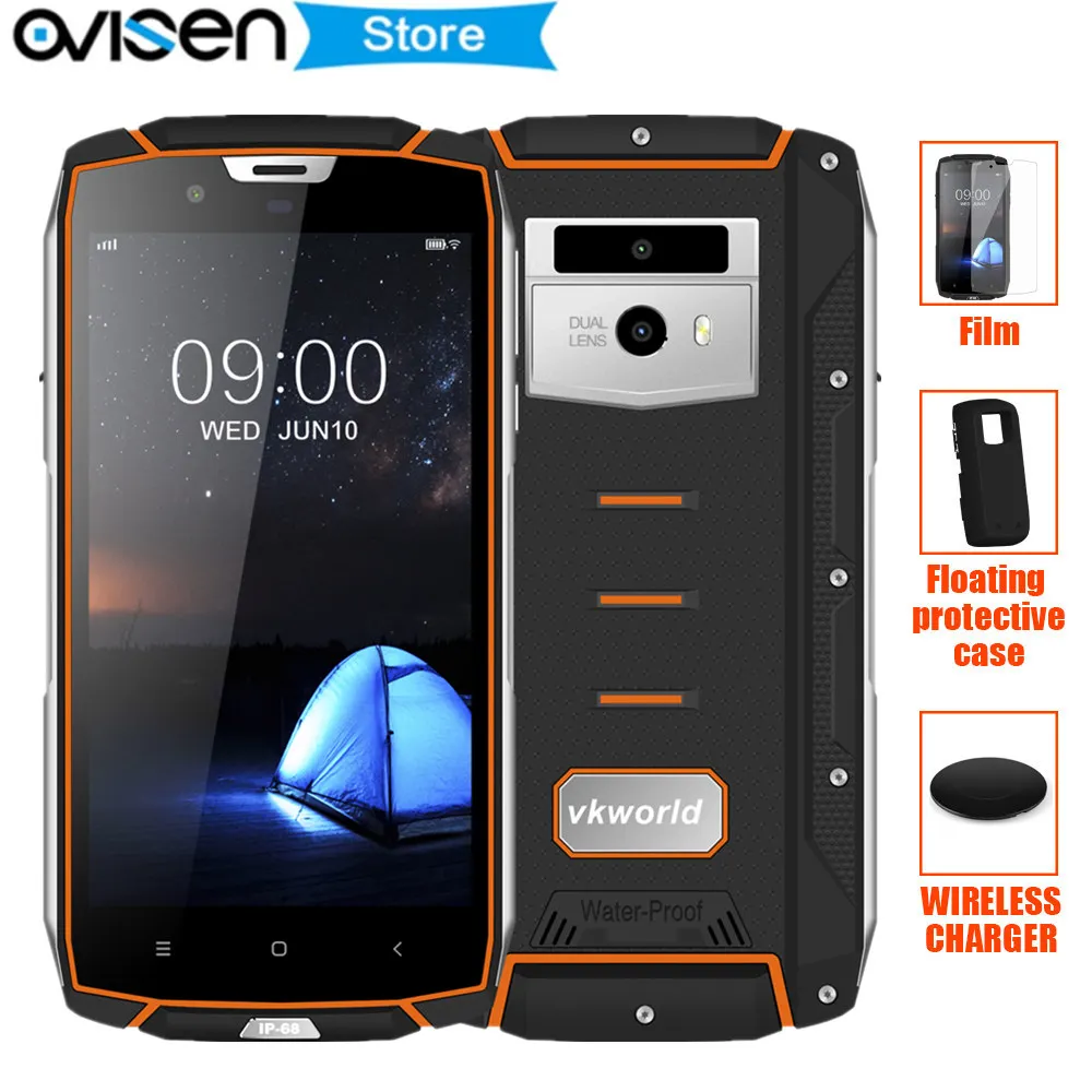 Оригинальный vkworld VK7000 IP68 Водонепроницаемый смартфон MTK6750T 4 Гб 64 5 2 дюймов Android 8 0