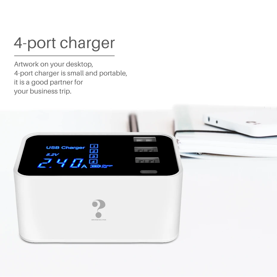Быстрая зарядка type C USB зарядное устройство с ЖК-дисплеем смарт-зарядное устройство концентратор для путешествий мобильный телефон настенный адаптер для iPhone samsung Xiaomi Meizu