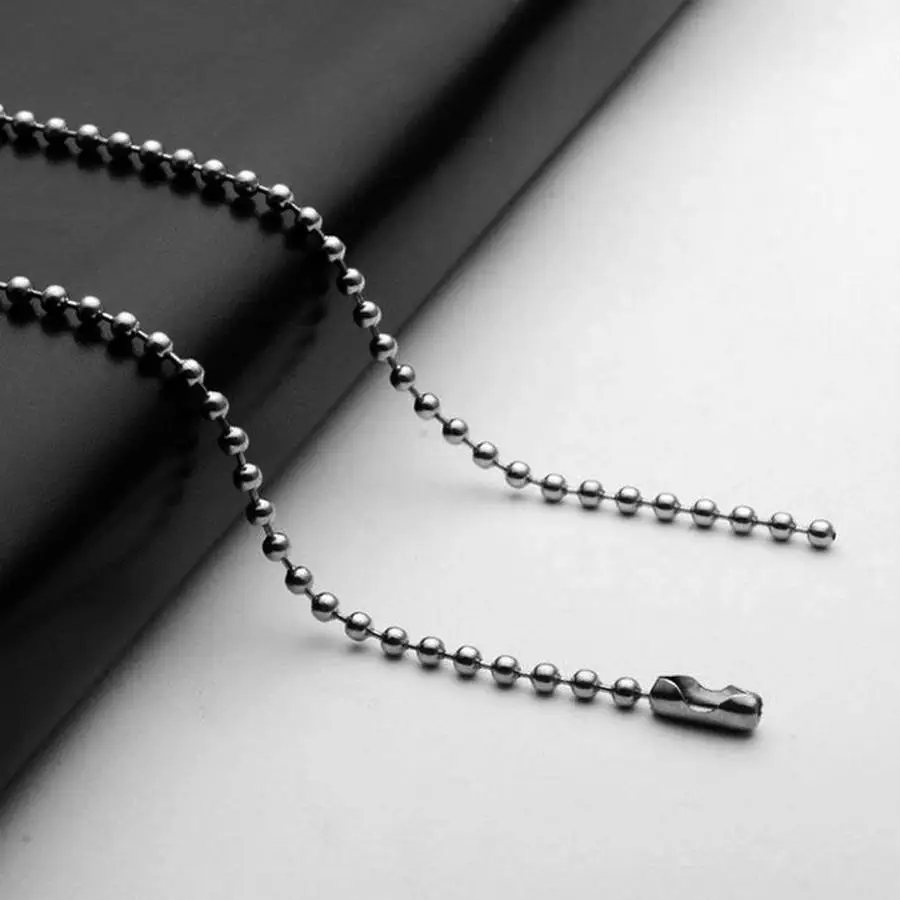 10 шт./лот DIY 2 мм шарик из нержавеющей стали цепочка ожерелье кулон браслет брелок