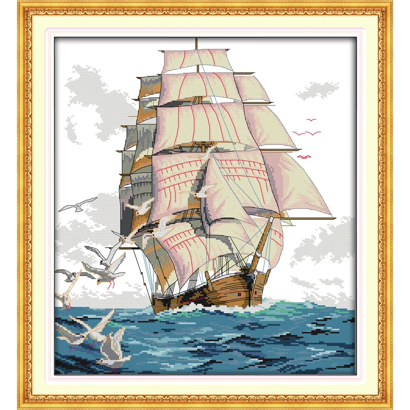 Вечная любовь Sailng Китайский Набор для вышивки крестом экологический хлопок печатные 11CT Новые DIY рождественские украшения для дома