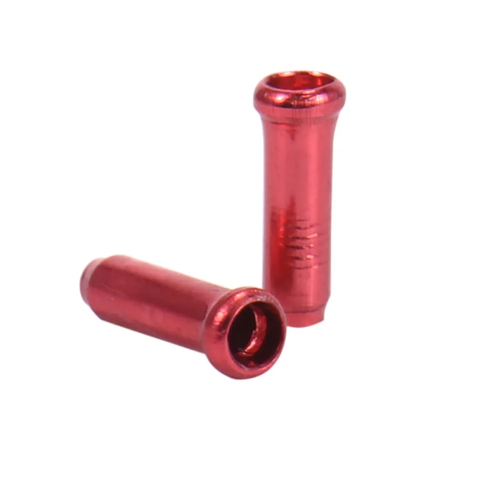 

50 Pcs/Lot Aluminum Alloy MTB Bike Bicycle Brake Cable Tips Crimps Bicycles Derailleur Shift End Caps Core Inner Wire Ferrules