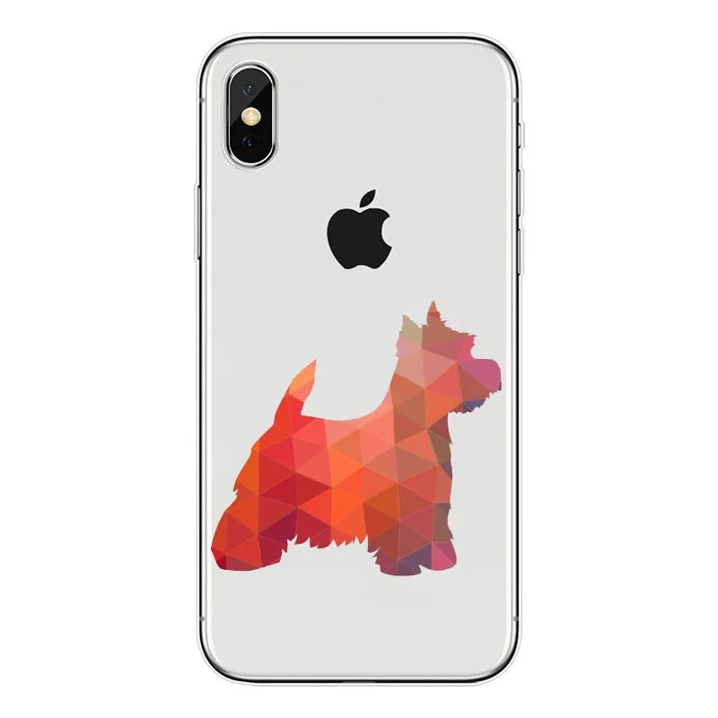 TPU Encantador dos desenhos animados cao wetie Magro caso de telefone de silicone Macio Para iPhone 5 6 7 8 Plus Mais X XR Xmax - Цвет: TPU