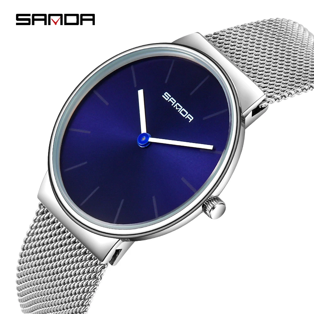 

Mens Watches SANDA Top Brand Luxury Waterproof Ultra Thin Clock Male Steel Strap Casual Quartz Wrist Watches For Men Wristwatch