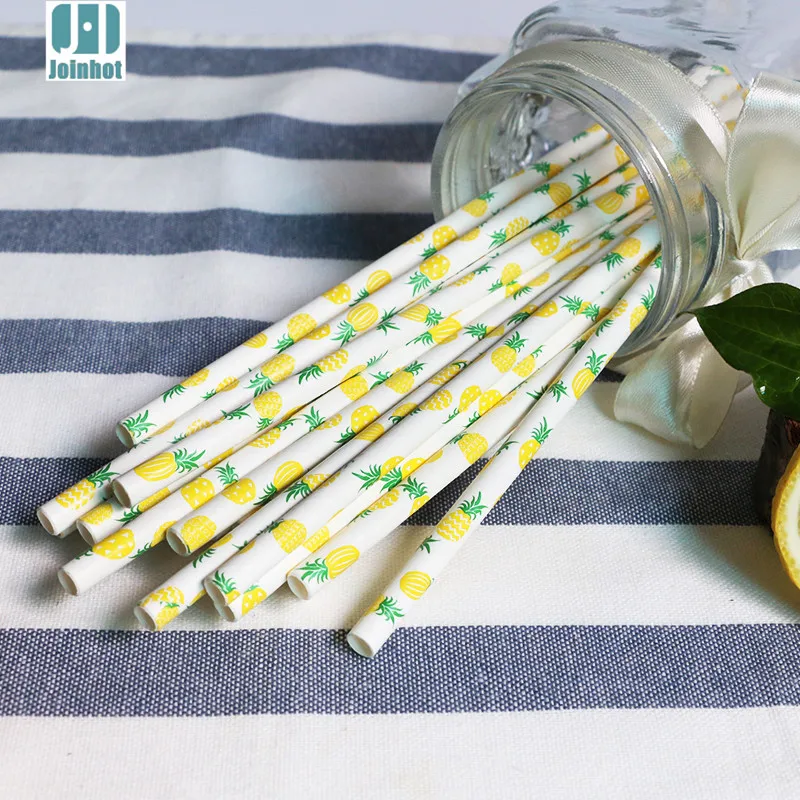 25 шт./лот фруктовые ананасовые бумажные соломинки для дня рождения свадебные