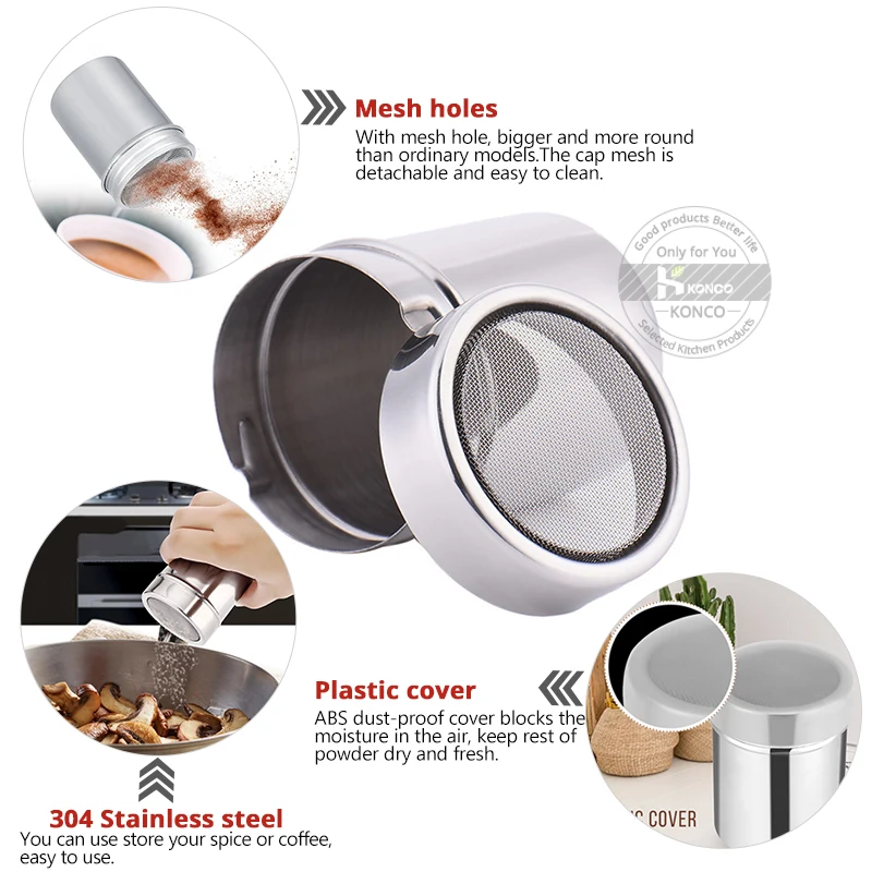 Нержавеющая сталь Шейкеры для порошка сетки шейкер косметическая пудра банки