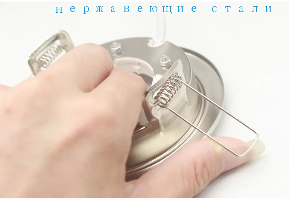 Высокое качество GX53 Цоколи лампы с 10 см провода переменного тока 220 В А круговой Железный белый серебристый корпус GX53 патрон лампы для GX53 лампы шкафа