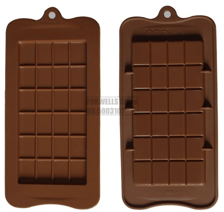 20pcs/lot 24 Cavity Chocolate Mold Silicone Form Candy Bar Sugar Cake Mold Baking Dish Bakeware Kitchen Ice Block Tray Cake Tool