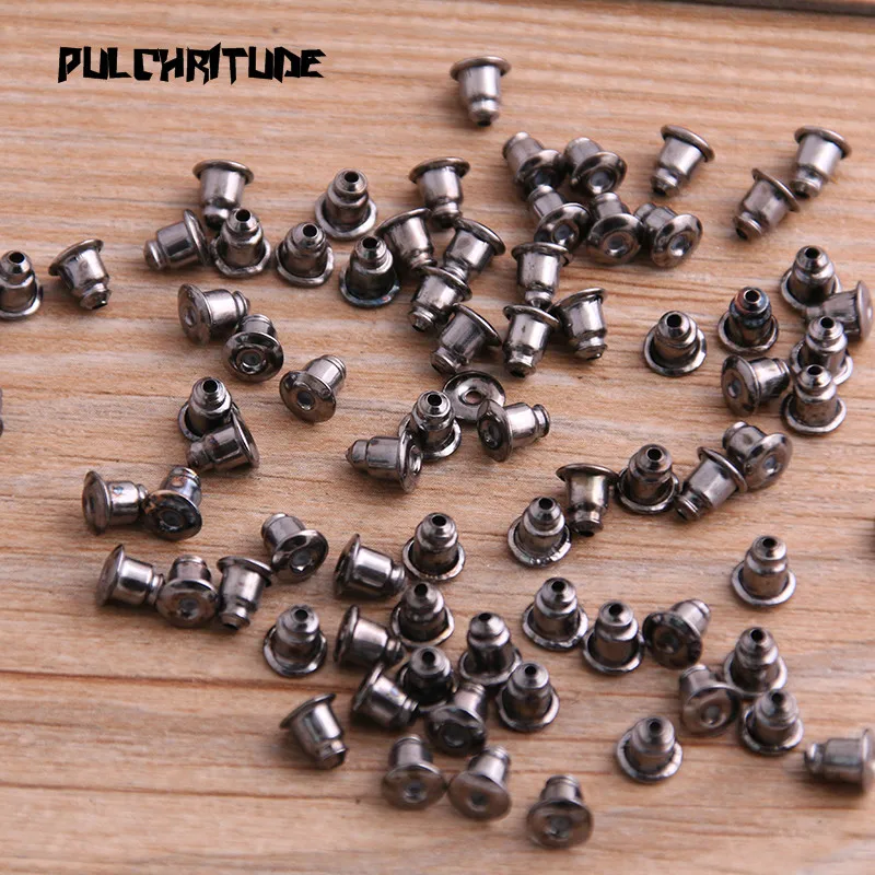 Заглушки для сережек 6 цветов 5 х3 мм 200 шт.|Ювелирная фурнитура и компоненты| |