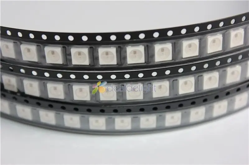 1000 шт. DC5V WS2812B 4 контакта 5050 SMD со встроенным WS2811 IC Индивидуально адресуемый