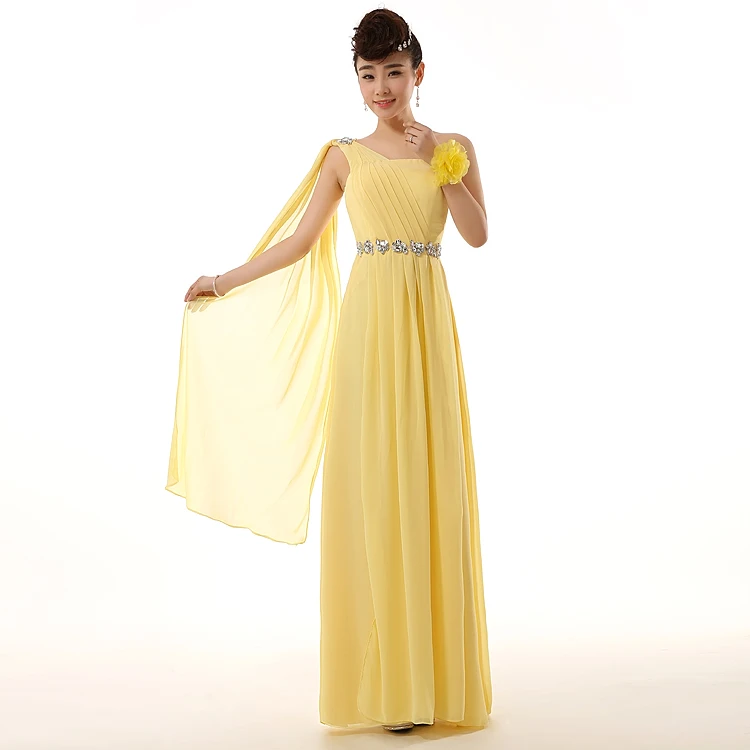 Robe De Soriee бирюзовое платье подружки невесты длинное шифоновое платье на одно плечо с бисером и лентами Элегантное свадебное платье для выпускного вечера