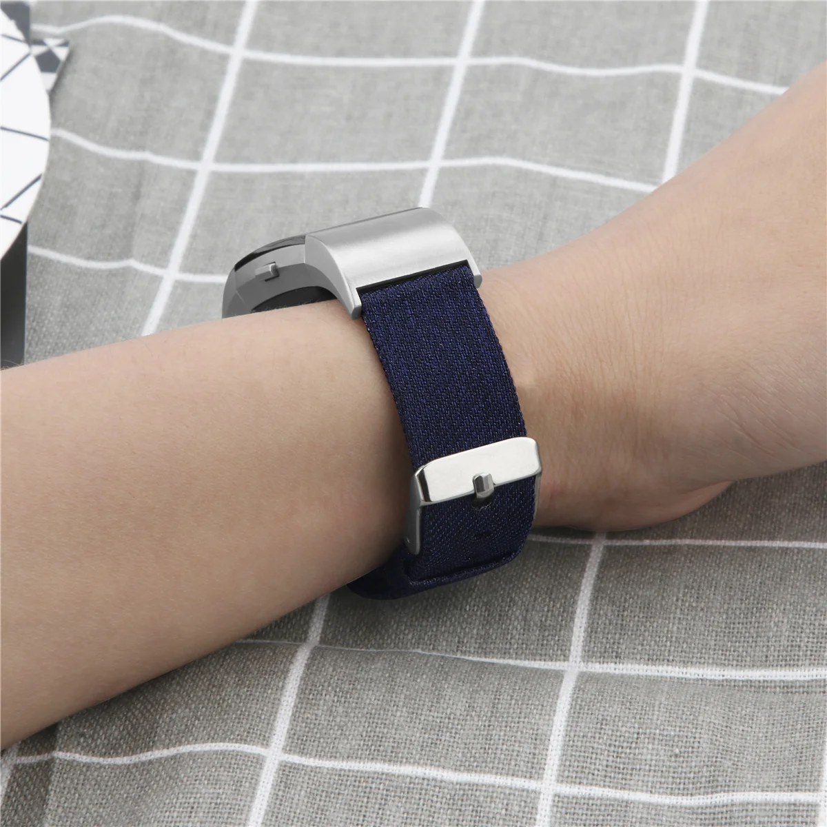 Ремешок для наручных часов для Fitbit заряд 2 ремешок; туфли из парусины; дышащая сменный Браслет для Fitbit заряд 2 Correa Fitbit часы 64002