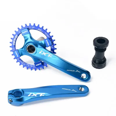 Синий IXF Mtb велосипед Cran 170 мм алюминиевый CNC104 BCD узкая широкая Цепь 32 T/34 T/36 T/38 T велосипедный шатун с нижним кронштейном - Цвет: Синий