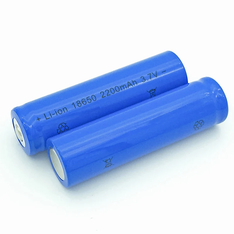 2 шт. 18650 3 7 V 2200mAh батареи Литий ионные перезаряжаемые большой емкости фонарик