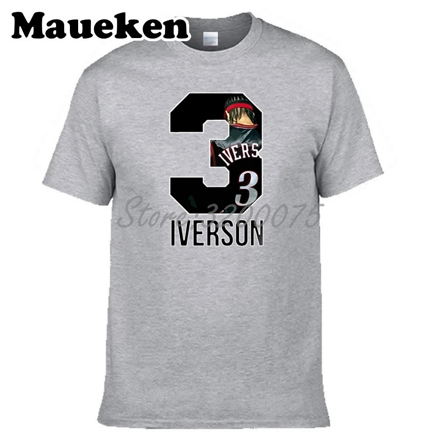 Мужская футболка Allen Iverson 3 футболки с коротким рукавом Philadelphia Legend наивысшего