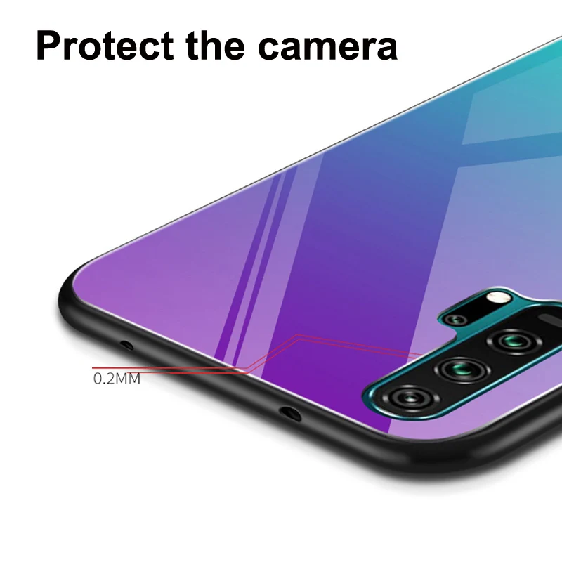 Для huawei Honor 20 pro Чехол Honor20pro звездная звезда закаленное+ ТПУ Край жесткий чехол для задней панели чехол s Honor20 pro YAL-AL10 стеклянный чехол