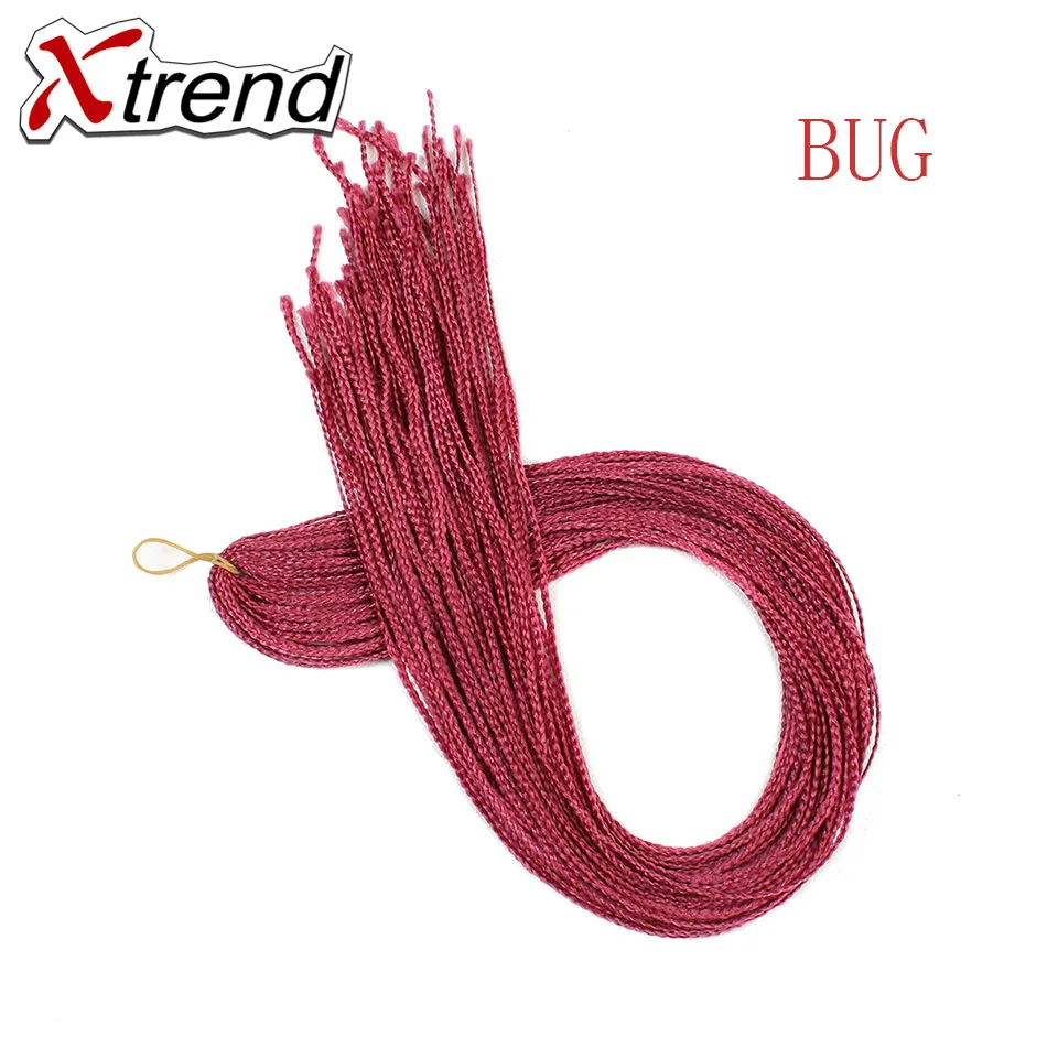 Xtrend синтетические Zizi крючком косички волос 28 прядей чистый черный розовый фиолетовый коробка косички Розовый Наращивание волос высокая температура - Цвет: #144