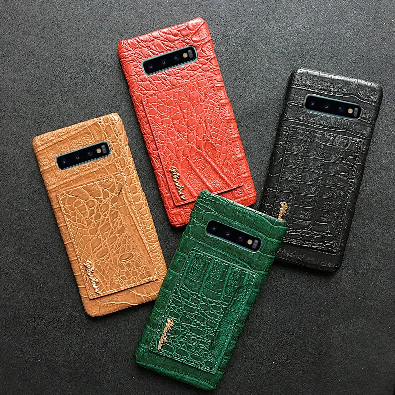 Чехол из натуральной крокодиловой кожи для Samsung Galaxy S8 S9 S10 Plus Lite S10e | Мобильные