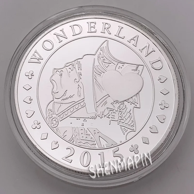 Карманные часы Алиса в стране чудес 999 Юбилейная памятная монета 7 евро серебро