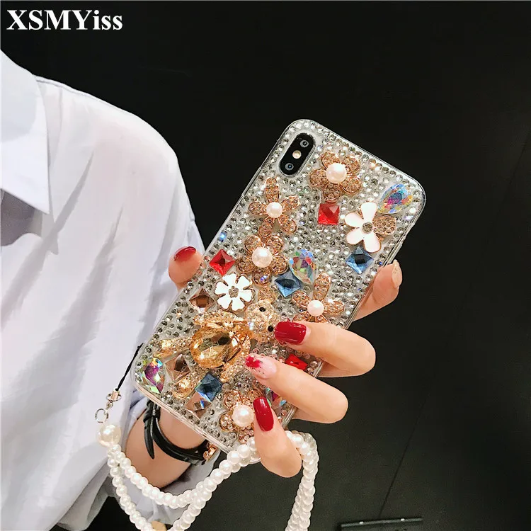 

Luxury Bling Lovely Bear Rhinestones Diamond Soft Case Cover For Xiaomi 11 10 8 9 Lite SE POCO X2 X3 F3 M3 9T 10T CC9 Pro MAX2 3