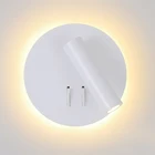 Светодиодный настенный светильник в скандинавском стиле с выключателем, лампа с подсветкой 3 Вт, 6 Вт, комнатное бра с бесплатным вращением для спальни, светильник кроватный светильник