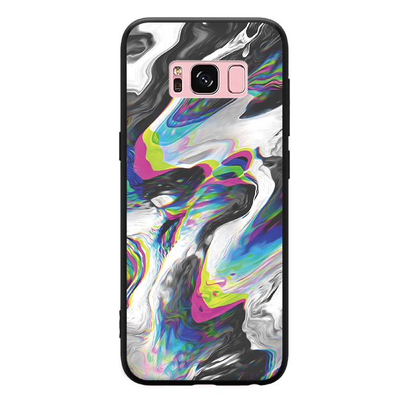 Эстетические удобные живописи тушью Pattern для Samsung Galaxy S6 S7 край S8 S9 Plus Note 3 4 5 8 9 Жесткий чехол для телефона - Цвет: 8610