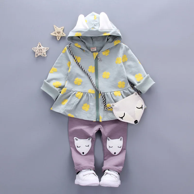 R & Z/Одежда для маленьких девочек комплекты детей 2017 г. модная милая сумка с