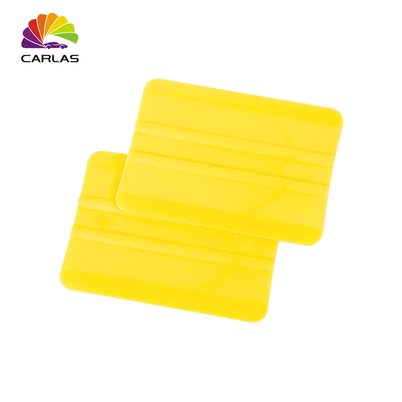 Виниловая плёнка для автомобиля желтый скребок чистки