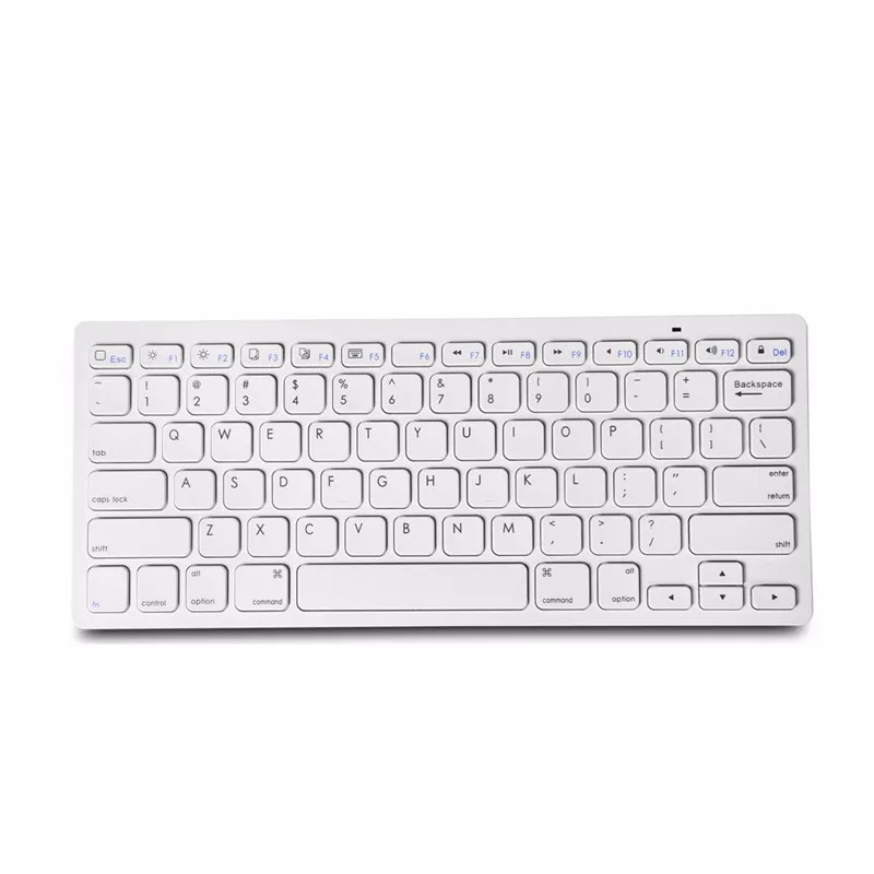 Беспроводная клавиатура Тонкий портативный Bluetooth Chiclet белые клавиши для iPad iPhone