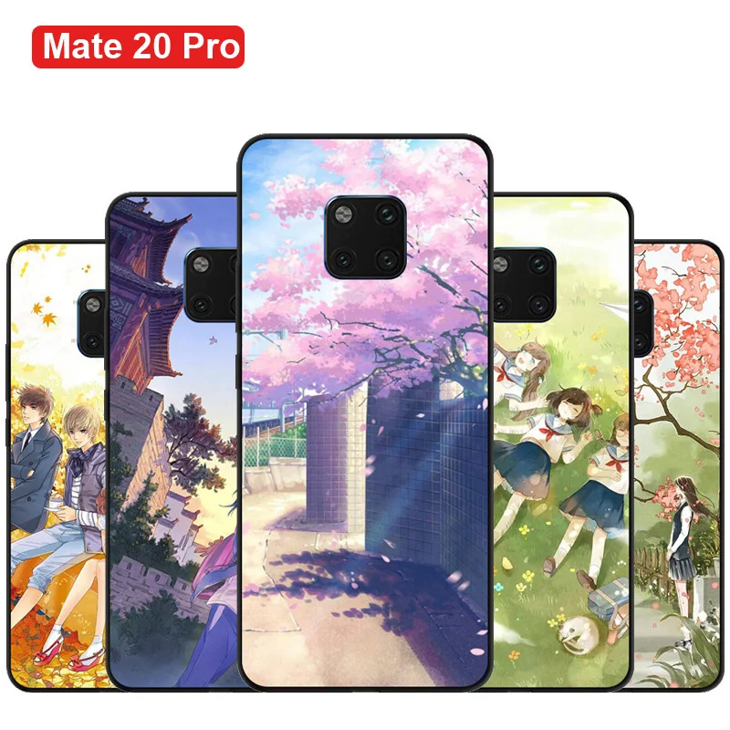 Чехол для Huawei Mate 20 Pro L29 L09 мягкий силиконовый чехол накладка с рисунком 20Pro