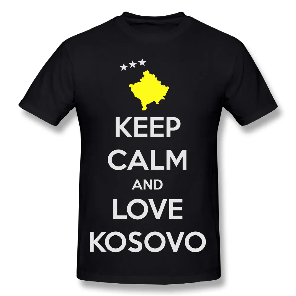 Мужские высококачественные хлопковые футболки с надписью KEEP CALM AND LOVE для