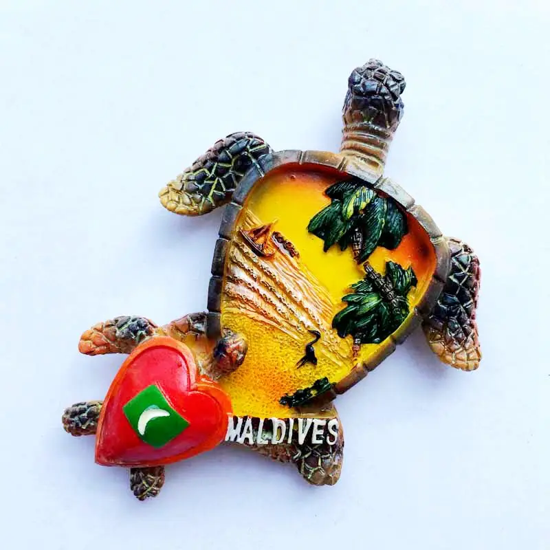 Синий Maldives Подарочная сумка Дони корабль оболочки ноги 3D магнит на холодильник Путешествия Сувенир Холодильник Магнитные наклейки украшение дома подарок - Цвет: Синий