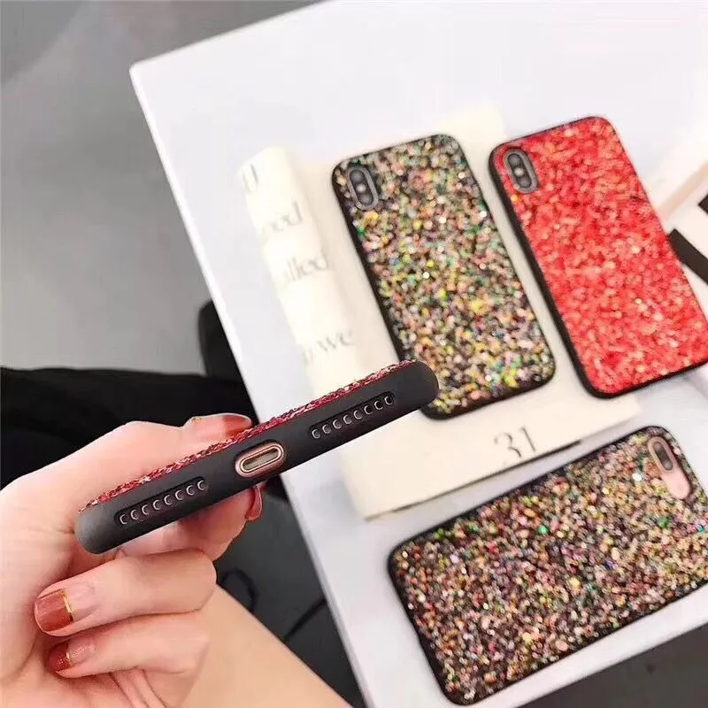 Чехол для Samsung galaxy A50 S10 Plus S8 A30 A20 A70 A6 A7 A8 A9 2018 с блестками | Мобильные телефоны и